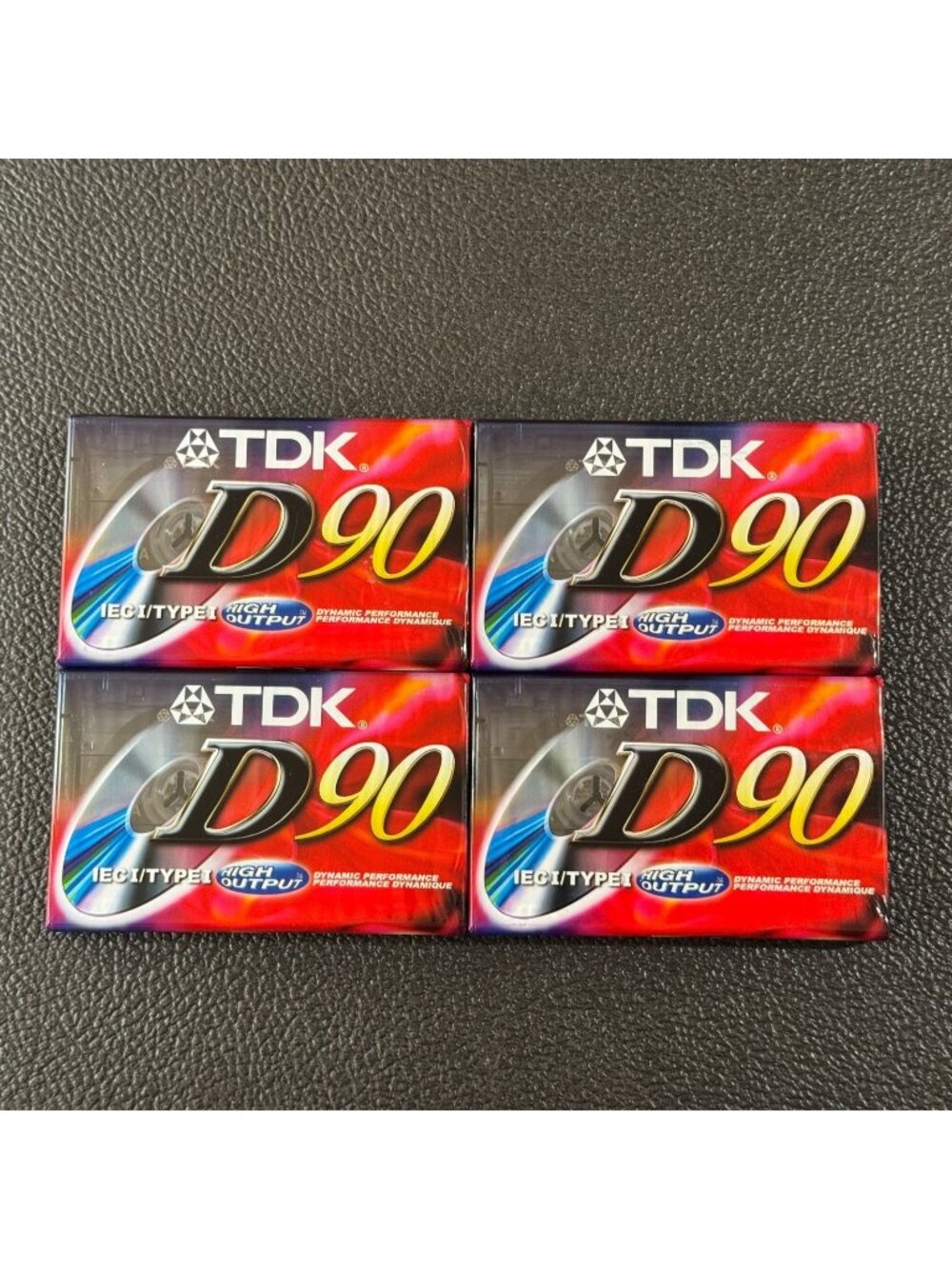 TDK Blank Cassette Tapes D90 90 Minutes Type I High Output New Sealed Lot of 4